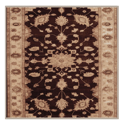 Machine Washable Overdyed Brown Area Rug