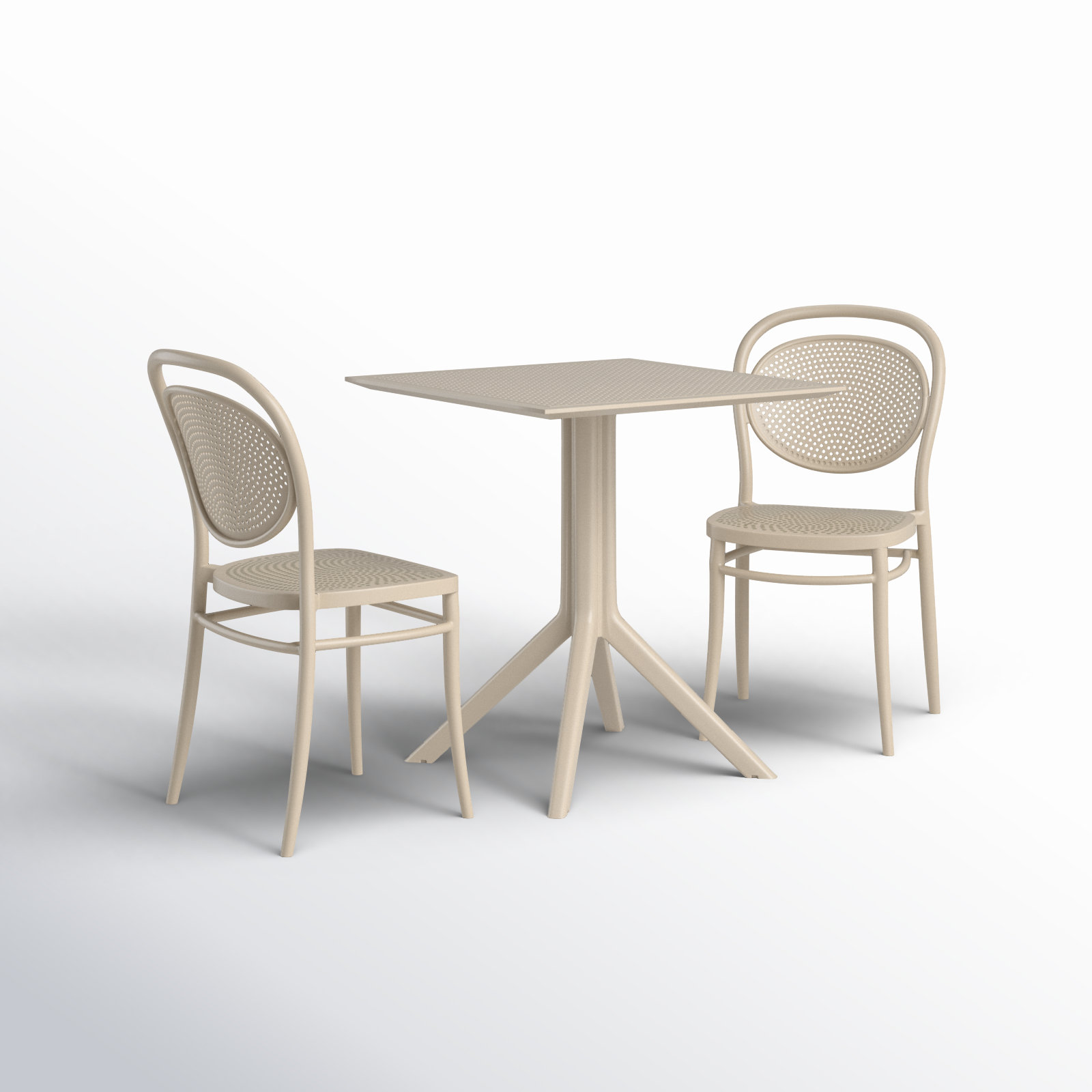 Farrah 28" Patio Bistro Set, Taupe