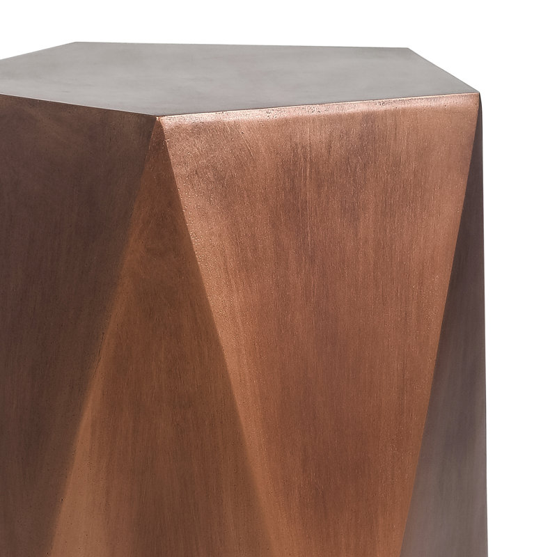 Oneeda Outdoor Side Table , 16'' in. W 16'' in. D, Gold