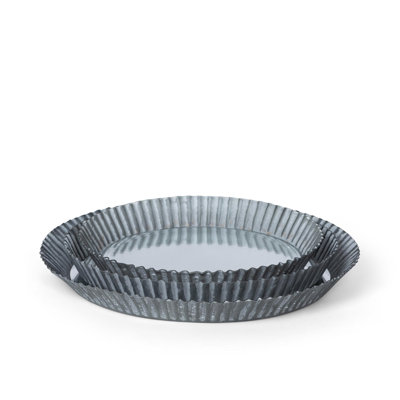 Garden Floral Iron Round Mirror