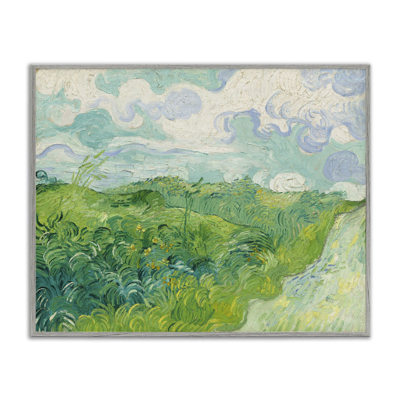 Art de giclée champ de blé vert Van Gogh par one1000paintings, Estampe numérique Farmhouse, H 16 po x l 20 po