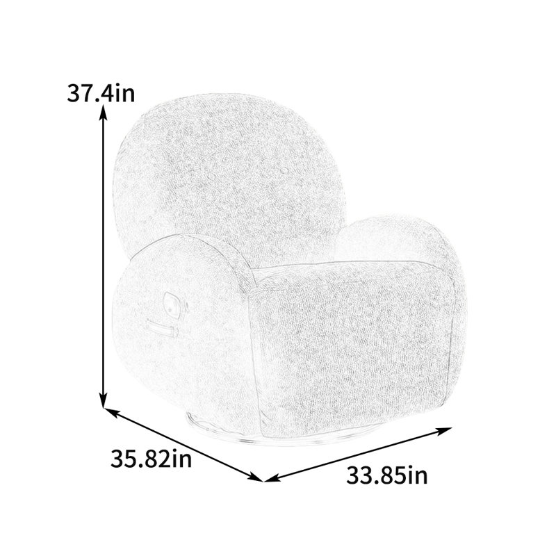 Fauteuil inclinable Timeca, Chenille beige