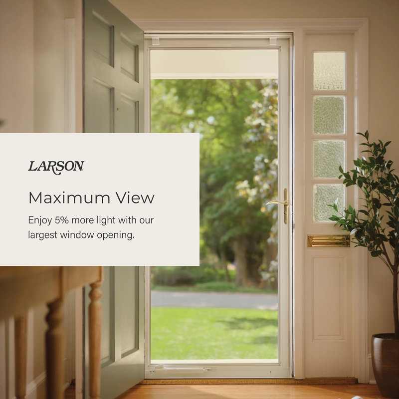 60MT Maximum View Reversible Hinge Storm Door Full-View with Interchangeable Screen (Low-E Glass), 36" W x 81" H x 1.63" D