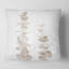 Carré, branches d'eucalyptus beiges sur fond blanc - imprimé traditionnel-60158600
