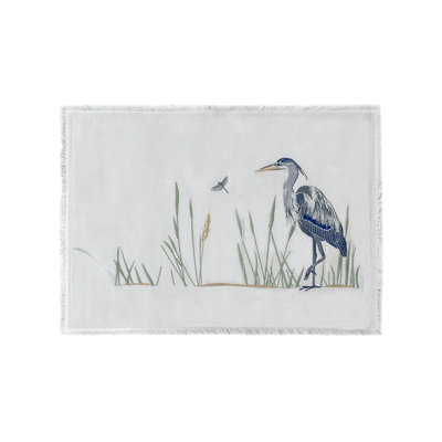 Heron Placemats Set of 4 On Grey