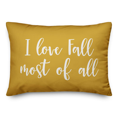  «I Love Fall Most of All», coussin lombaire