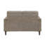 Ensemble de canapé contemporain 2 pièces avec canapé brun et causeuse en chenille rembourrée en mousse-132502856