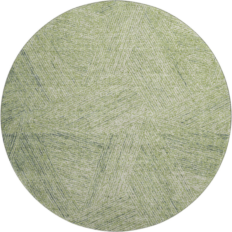 Premium Machine Washable Lyndhurst AMF991 Lines Rug, Round 8'
