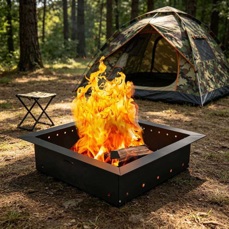 36x30in Square Smokeless Fire Pit Ring Insert Heavy Duty