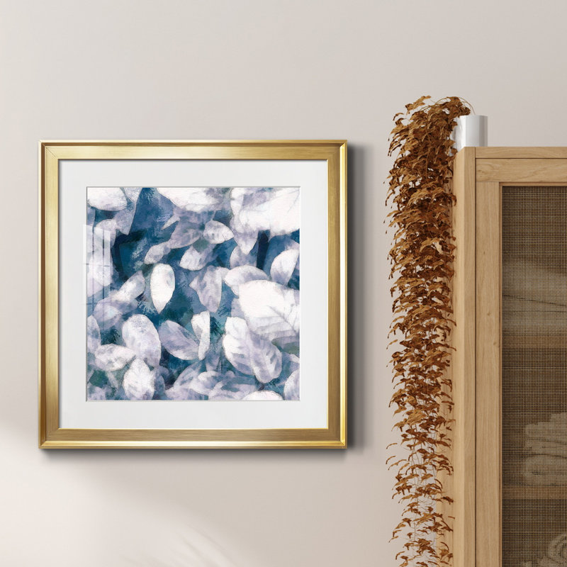 4_Impression sur mesure I-Premium Geo Gems - prête à être accrochée, Papier avec cadre doré, H 26,5 po x l 26,5 po x P 1,5 po