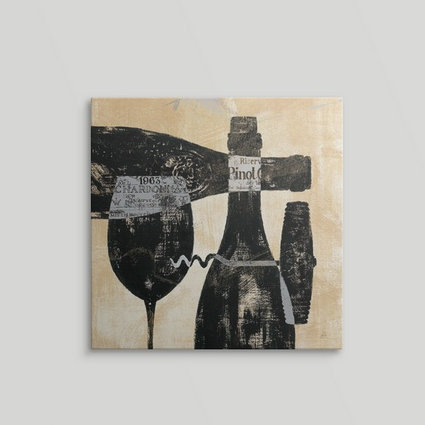 Wine Selection " Wine Selection I " by Daphne Brissonnet, 12" H x 12" W x 1.5" D, Canvas