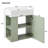 21.6 inch Modern Floating Bathroom Vanity with Ceramic Basin - Perfect for Small Bathrooms, Left side storage-1075678844