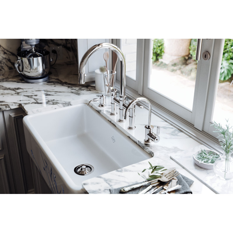 Armstrong™ Pull Down Bridge Faucet With Accessories, Polished Nickel