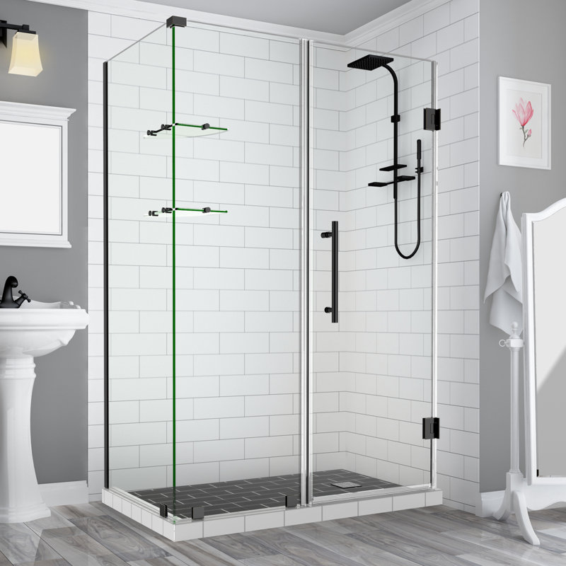 Cabine de douche rectangulaire à charnière 32 po x 72 po Bromley GS