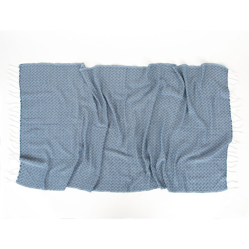 Serviette de plage 100% coton Chen, Bleu