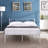 Queen Size Bed Frame Metal Platform Bed Frame with Headboard & Footboard, Mattress Foundation ,No Box Spring Needed-657654148-558640282