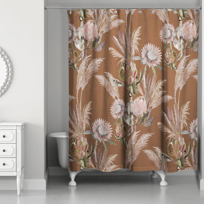 Rideau de douche simple en polyester Mizelle