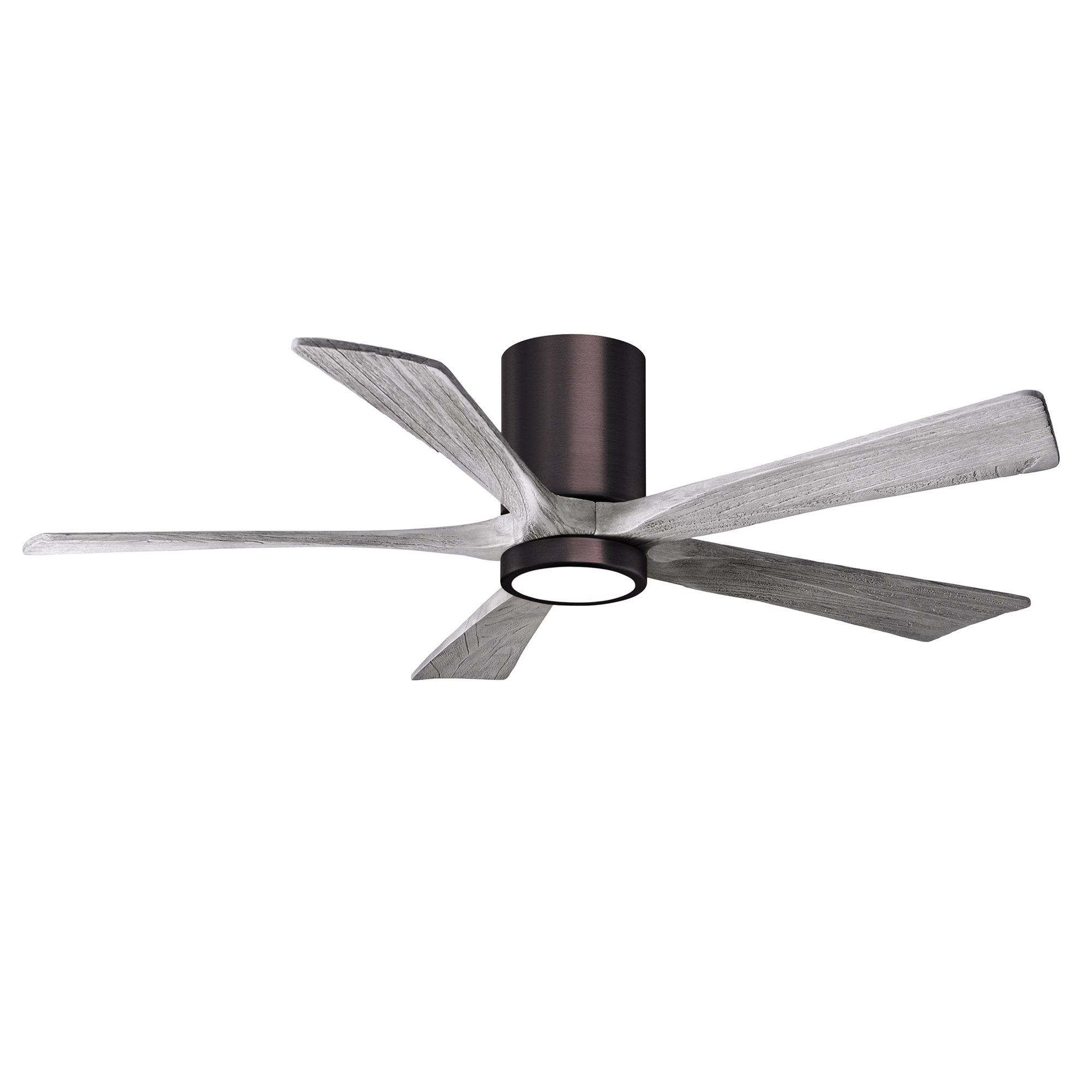 Irene 5 - Blade LED Ceiling Fan with Light Kit Included, 52", Brushed Bronze, Barn Wood Tone