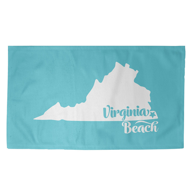 Tapis de plage blue Virginia, Rectangle 5 pi x 7 pi