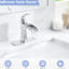 Robinet de salle de bain avec poignée simple, bonde escamotable, plaque de pont, filtre 3 couches, conception économiseur d'eau et contemporaine, cascade manuelle moderne-131418134