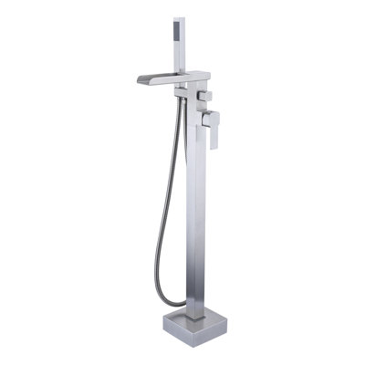 Kebo 2 Handle Floor Freestanding Tub Filler with Diverter