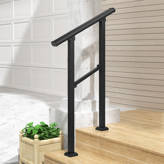 VEVOR Iron Handrail Arch Step Hand Rail Stair Railing Fits 2 Steps For ...