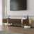 Dark Brown Wood/Gold