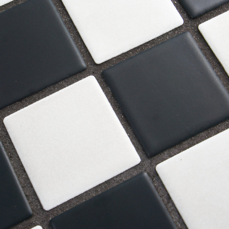 Squire Quad Matte Checkerboard 12-1/2" x 12-1/2" Porcelain Mosaic Floor and Wall Tile