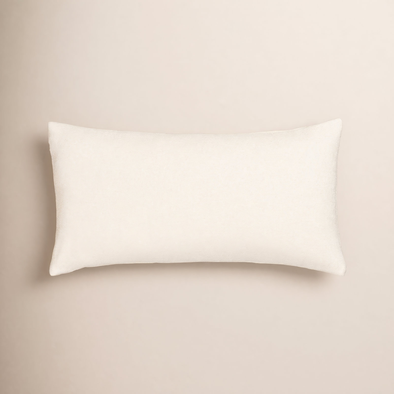 Cascade Textured Accent Pillow, Feather, Cream, Rectangle 12"H x 21"W