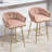 Velvet Upholstered Counter Height Bar Stools-1142915044