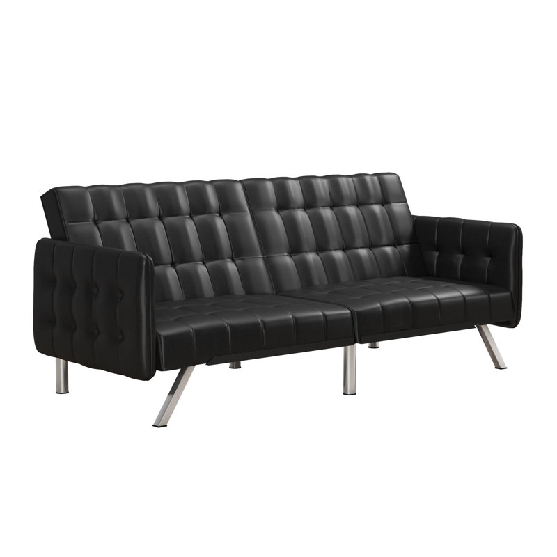 Feller Sleeper, Black Faux Leather