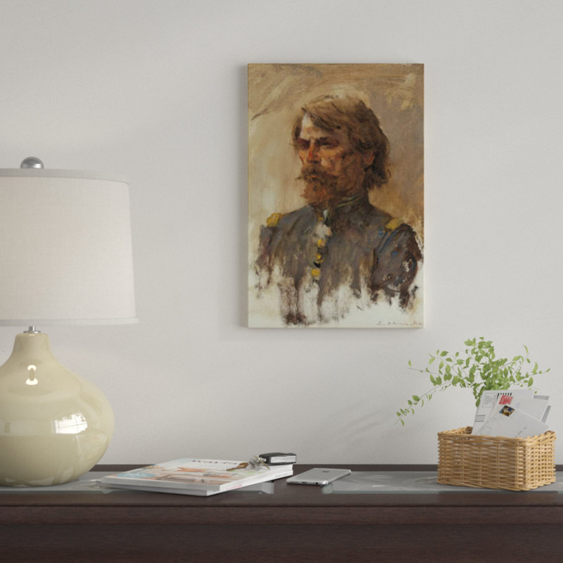 « portrait of general custer » par ernest chiriacka, impression sur toile tendue, H 12 po x l 8 po x P 0,75 po, Toile tendue