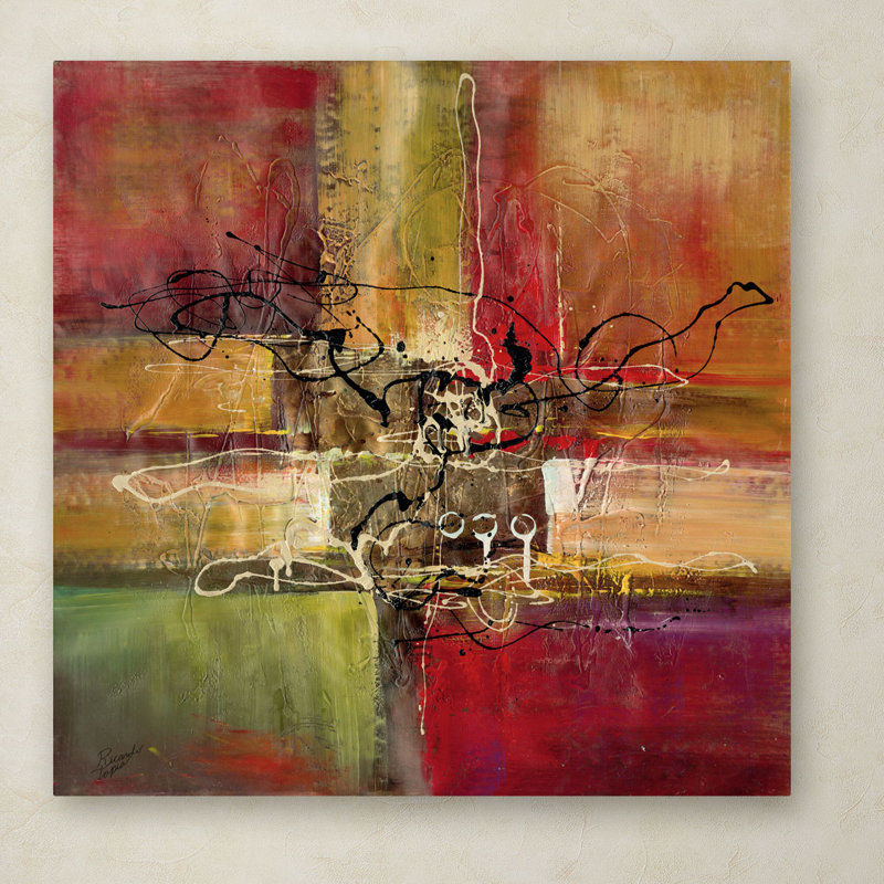 "Round and Round" par Ricardo Tapia, reproduction d'art sur toile tendue, H 14 po x l 14 po x P 2 po