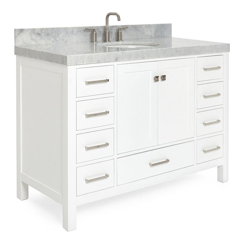 Meuble-lavabo simple 48 po Cambridge, Blanc
