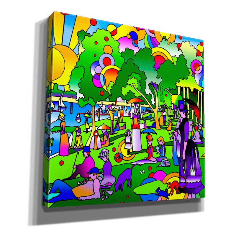 Art mural sur toile, "Grande Jatte" par Howie Green, H 12 po x l 12 po x P 0,75 po