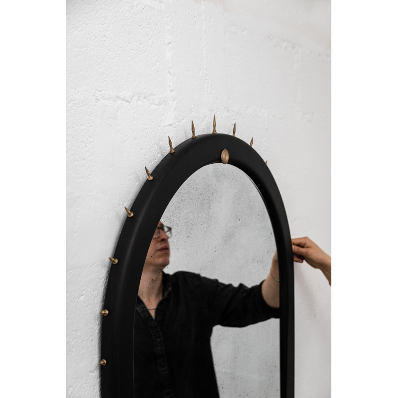 Sitiera Aged Solid Wood Mirror, Bronze