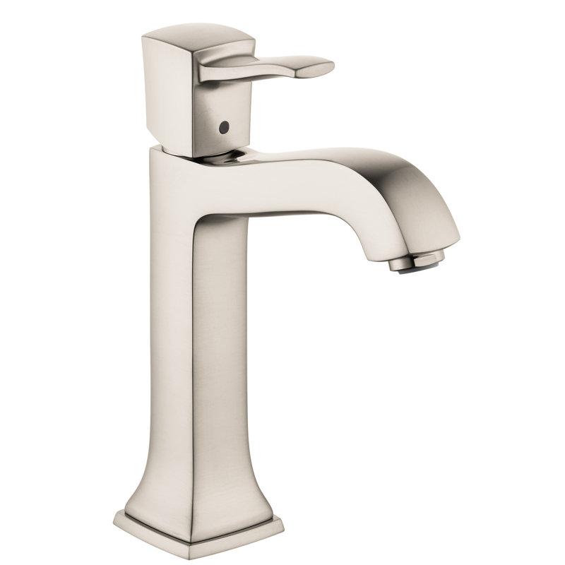 Robinet à un trou Hansgrohe Metropol Classic 160 avec ensemble de drain, 1,2 gal / min, Nickel brossé
