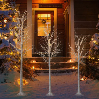 Ensemble de 3 pièces avec arbres et branches éclairés à DEL