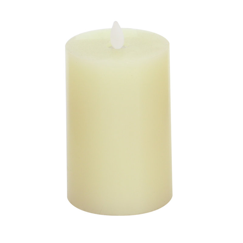 Flameless Candle, 5" H x 3" W/4" H x 3" W/3" H x 3" W, Cream