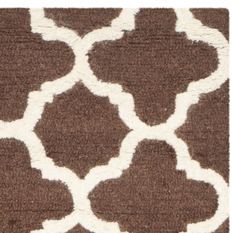 Cannen Hand Tufted Wool Geometric Rug, Runner 2'6" x 6'