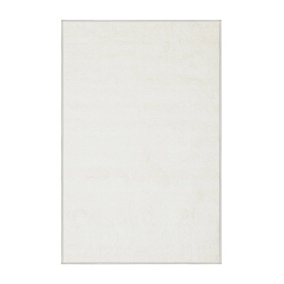 Tapis contemporain blanc cassé