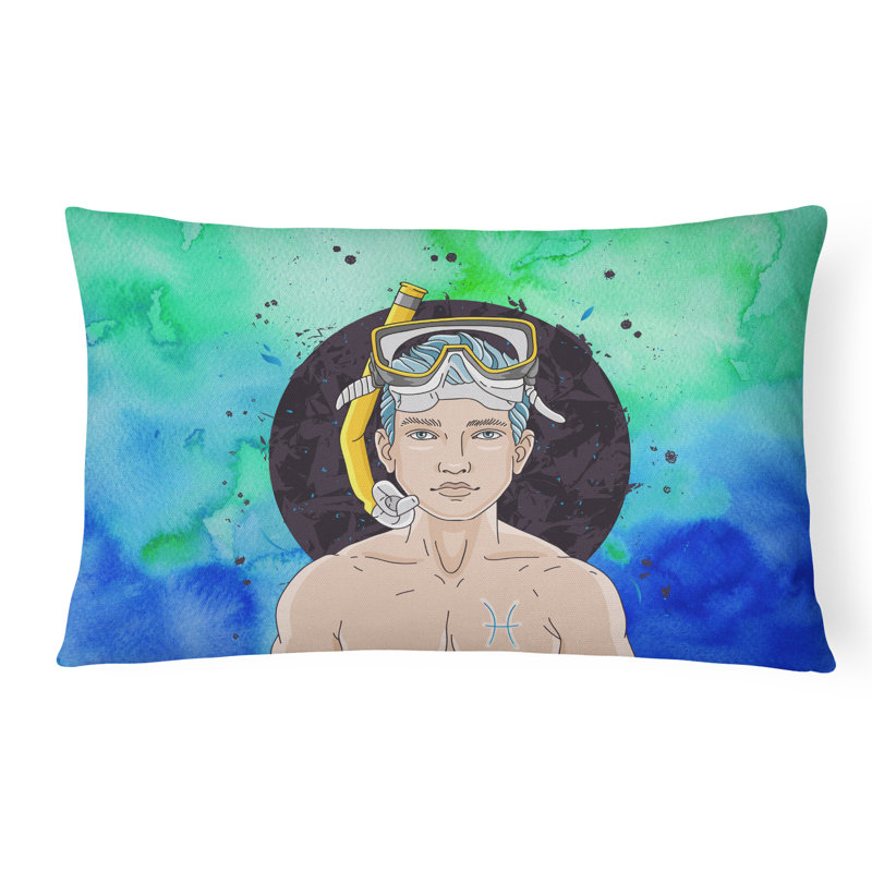 Coussin lombaire à enseignes poissons zodiac