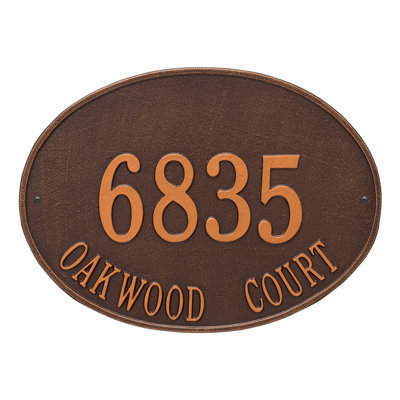 Hawthorne 2-Line Wall Address Plaque