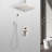 Ceiling Mounted Shower System Combo Set with Handheld and 10"Shower head-129590995