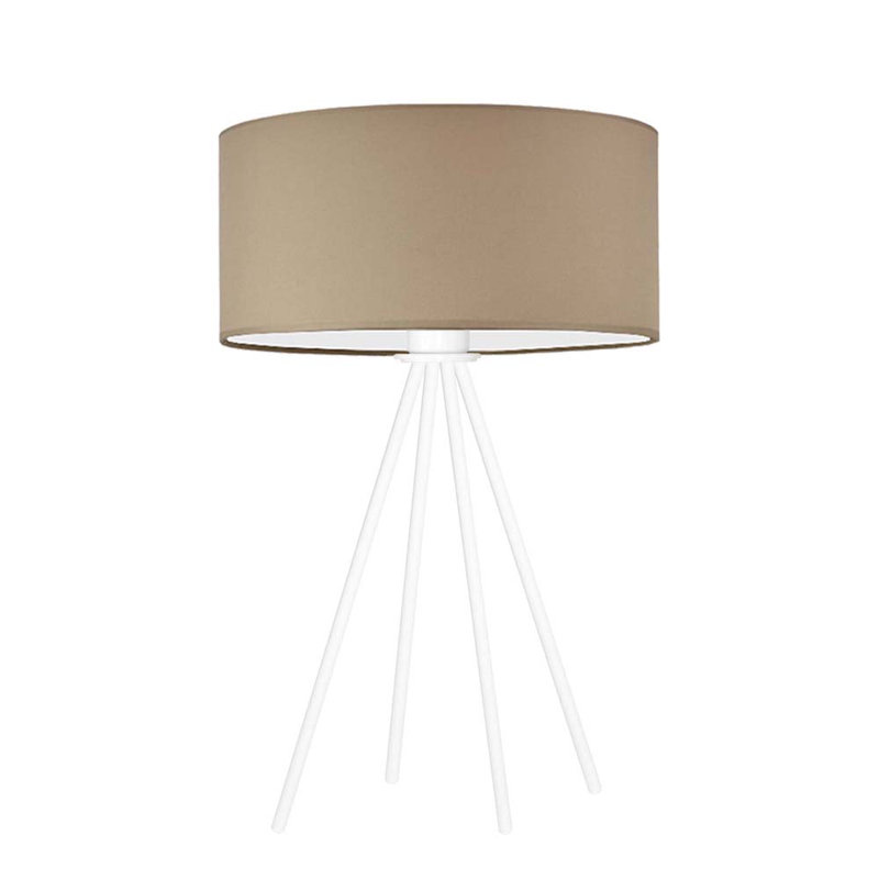 Arneshia Metal Table Lamp, Beige, White