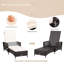 Chaise longue simple inclinable avec coussins 47 po Difiore