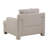 Evany Accent Chair with 1 Pillow and Upholstered Legs, Taupe Chenille