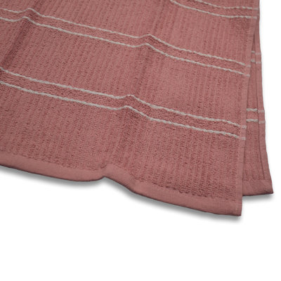 Super Absorbent 3 Pack Cotton Tea Towels Ripple Stripes