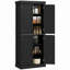 Armoire de rangement de 72,5 po, armoire de cuisine autoportante avec 4 portes et tablettes réglables pour la salle à manger