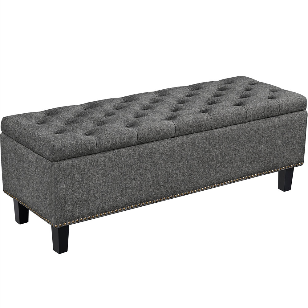 Riella Fabric Upholstered Storage Bench Latitude Run® 